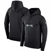 Men's Philadelphia Eagles Nike Sideline Property Of Wordmark Logo Performance Pullover Hoodie Black,baseball caps,new era cap wholesale,wholesale hats